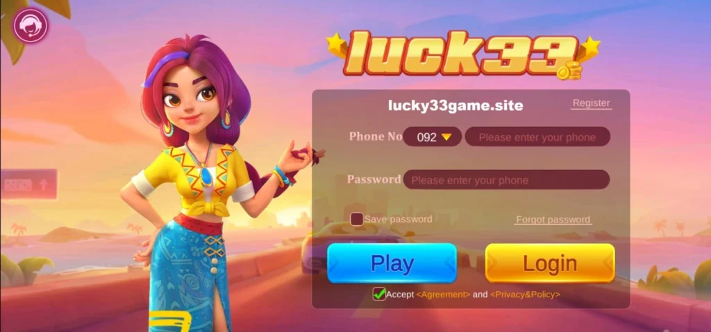 Lucky33 Game login